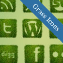 Free Grass Textured Social Bookmarking Icon Set