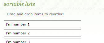Sortable Lists