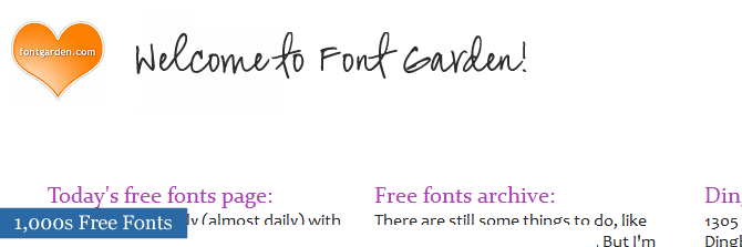 Free Font Directory