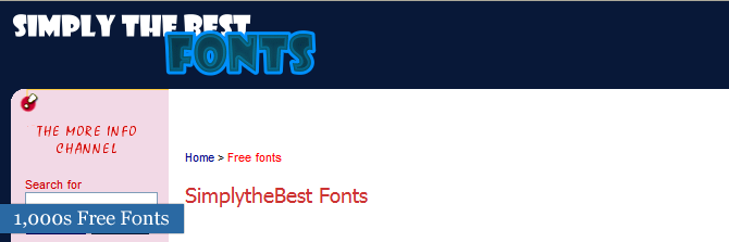 Free Font Directory