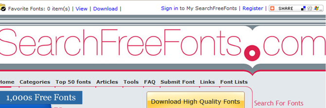 Free Font Directory