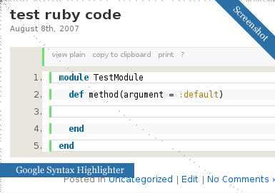 WP Code Plugin Screenshot