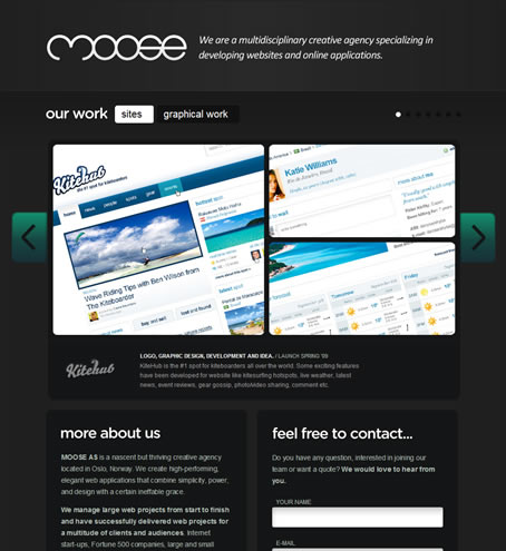 Creative Dark CSS Web Designs