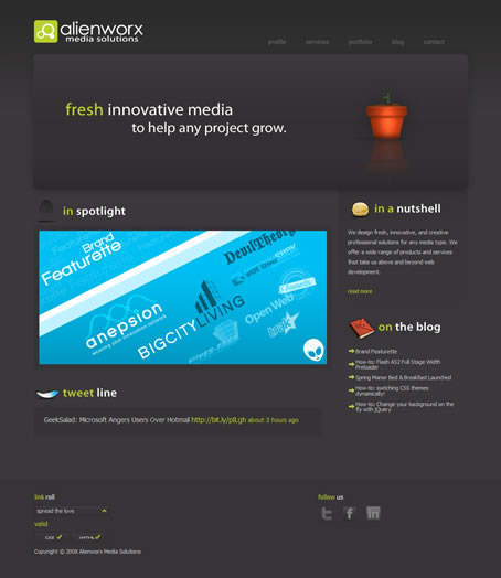 Creative Dark CSS Web Designs