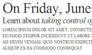 CSS Typography