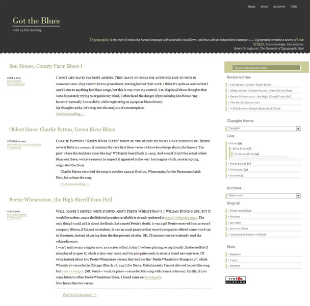 Wordpress Typography Themes