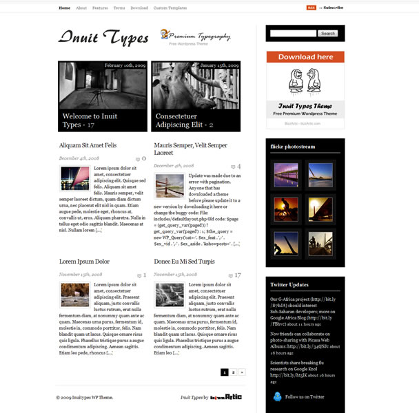 Wordpress Typography Themes