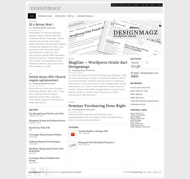 Wordpress Typography Themes