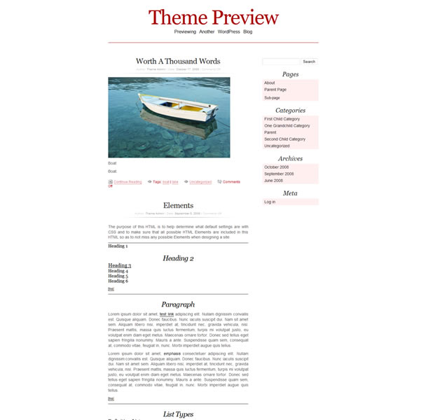 Wordpress Typography Themes