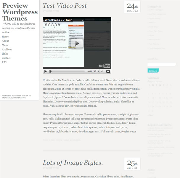 Wordpress Typography Themes