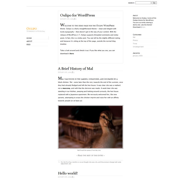 Wordpress Typography Themes