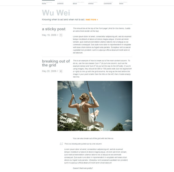 Wordpress Typography Themes