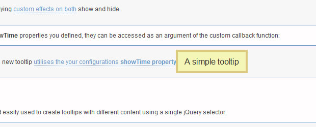 jQuery Tooltip Plugins and Tutorials