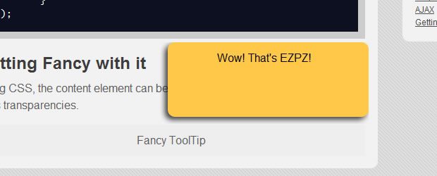 jQuery Tooltip Plugins and Tutorials