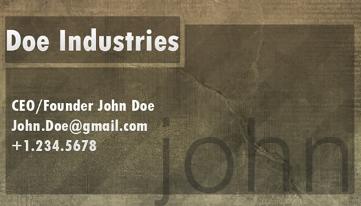 Business Card Photoshop Tutorials and Resources