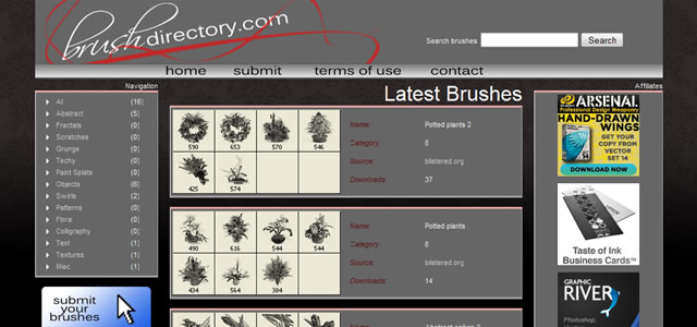 Photoshop Brush Directories and Collections