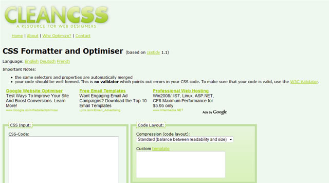 CSS Formatting and Optimizers