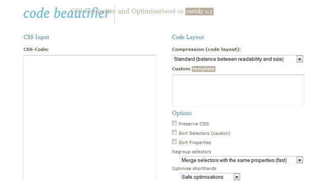 CSS Formatting and Optimizers