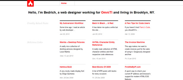 Bedrich Ríos - Awesome Blog Designs