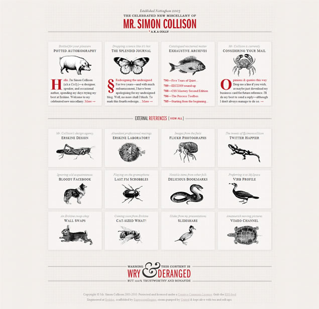 Simon Collison - Awesome Blog Designs
