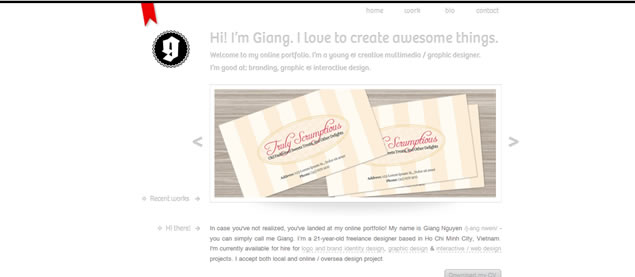 Giang Nguyen - Awesome Blog Designs
