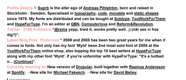 Andreas Pihlström - Awesome Blog Designs