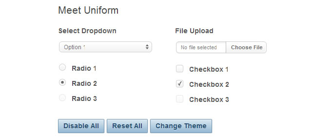 Uniform - Sexy forms with jQuery