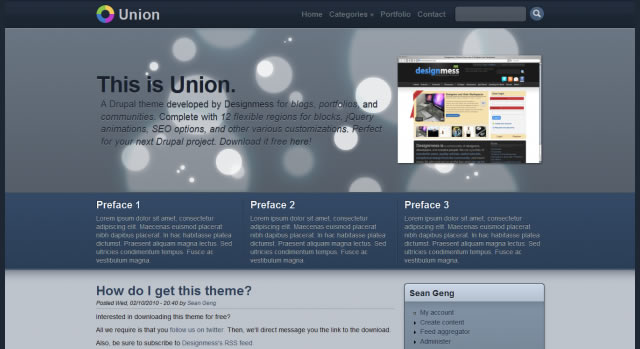 Introducing Union, Free Drupal Theme