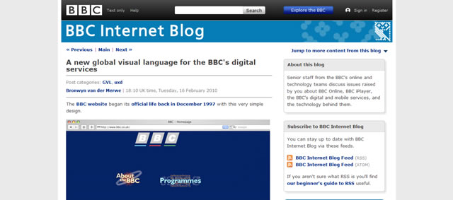 A new global visual language for the BBCs digital services)