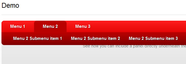 CSS3-Only Horizontal Drop Line Tab Menu