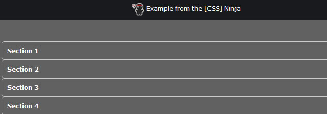 Create the Accordion Effect Using CSS3