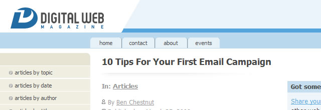 10 Tips For Your First Email Campaign - Digital Web Magazine