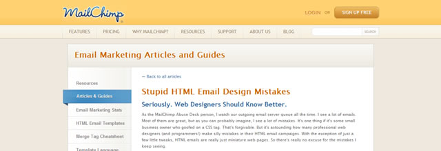 Stupid HTML Email Design Mistakes - MailChimp.com