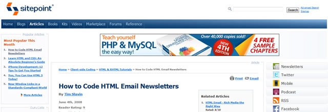How to Code HTML Email Newsletters - Sitepoint