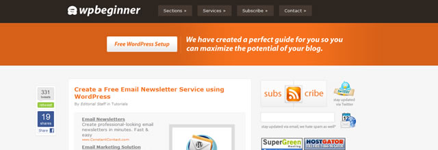 Create a Free Email Newsletter Service using WordPress