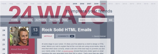 Rock Solid HTML Emails - 24 ways