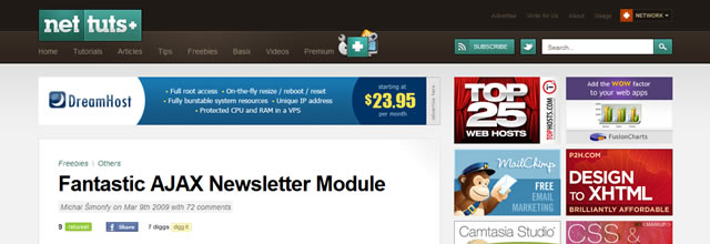 Fantastic AJAX Newsletter Module - Nettuts+