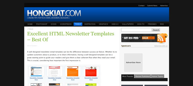 Excellent HTML Newsletter Templates Collection - Hongkiat.com