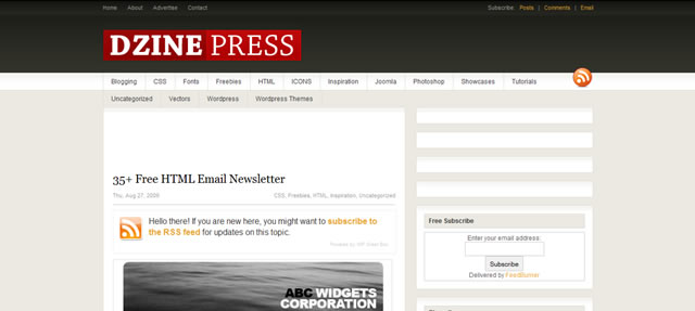 35+ Free HTML Email Newsletter - Dzinepress