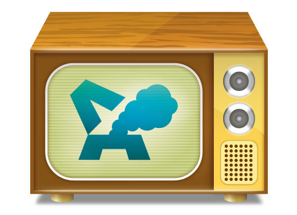 Create a Vintage TV Set Icon