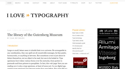 Mobile I love Typography