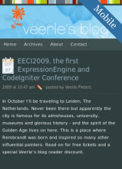 Mobile Veerles blog 2.0