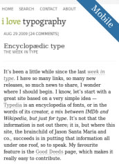 Mobile I love Typography