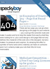 Mobile Speckyboy Design Magazine