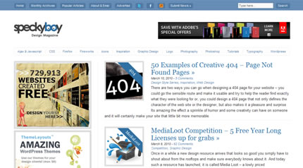 Mobile Speckyboy Design Magazine