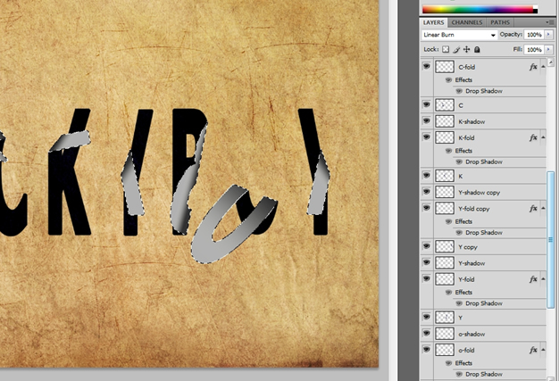 Falling Off Text Effect
