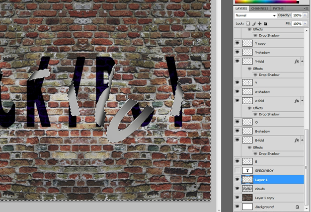Falling Off Text Effect