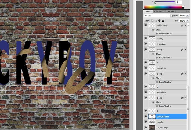 Falling Off Text Effect