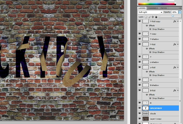 Falling Off Text Effect
