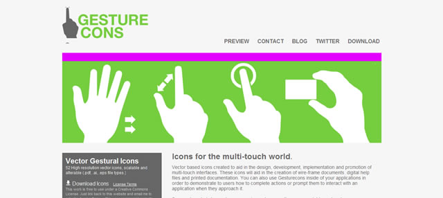 Gesturecons - Multi-Touch Icons